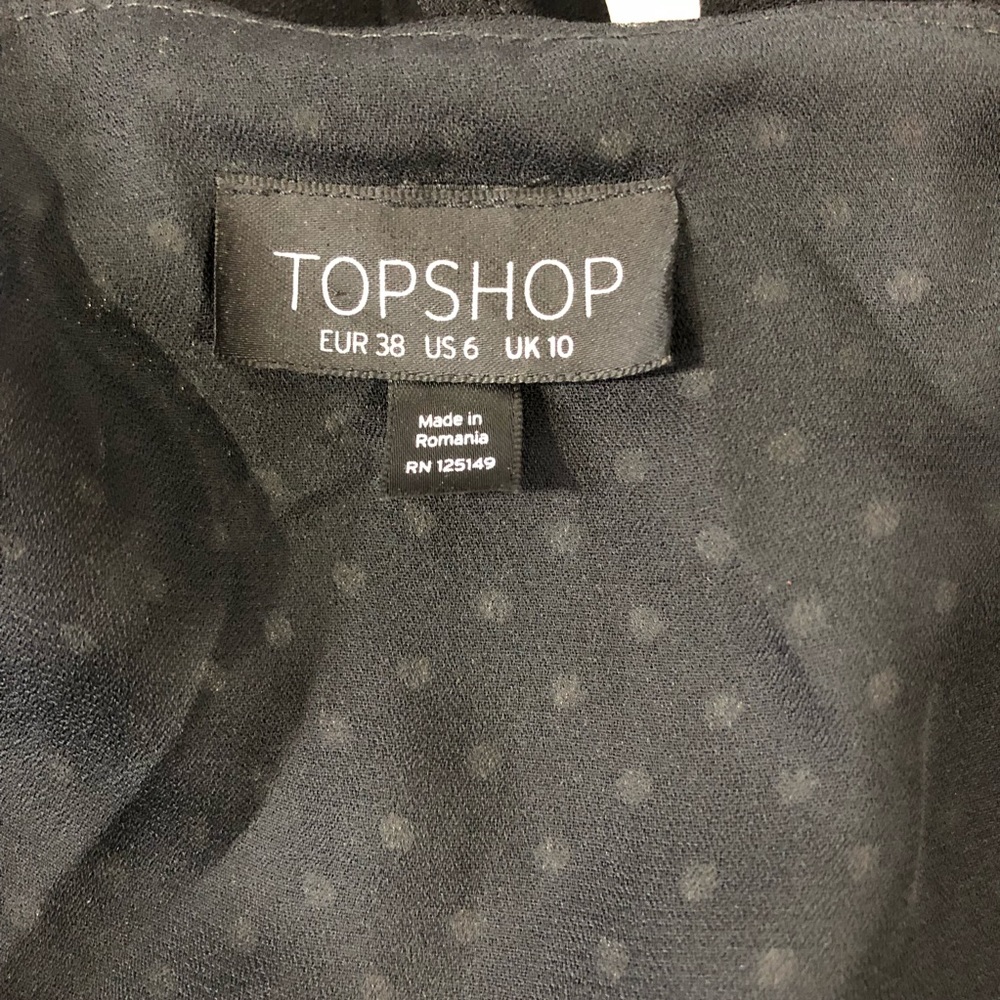 Topshop Black/Cream Polka Dot Jumpsuit - Picture 7 of 8